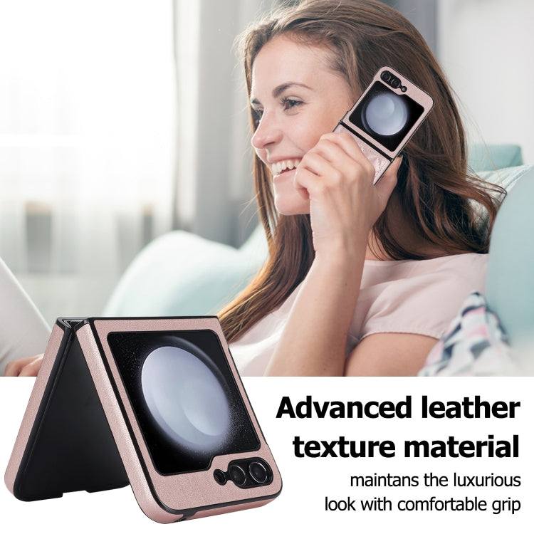 For Samsung Galaxy Z Flip5 Rhombic Microfiber Folding Phone Case
