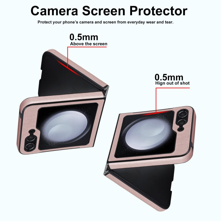 For Samsung Galaxy Z Flip5 Rhombic Microfiber Folding Phone Case
