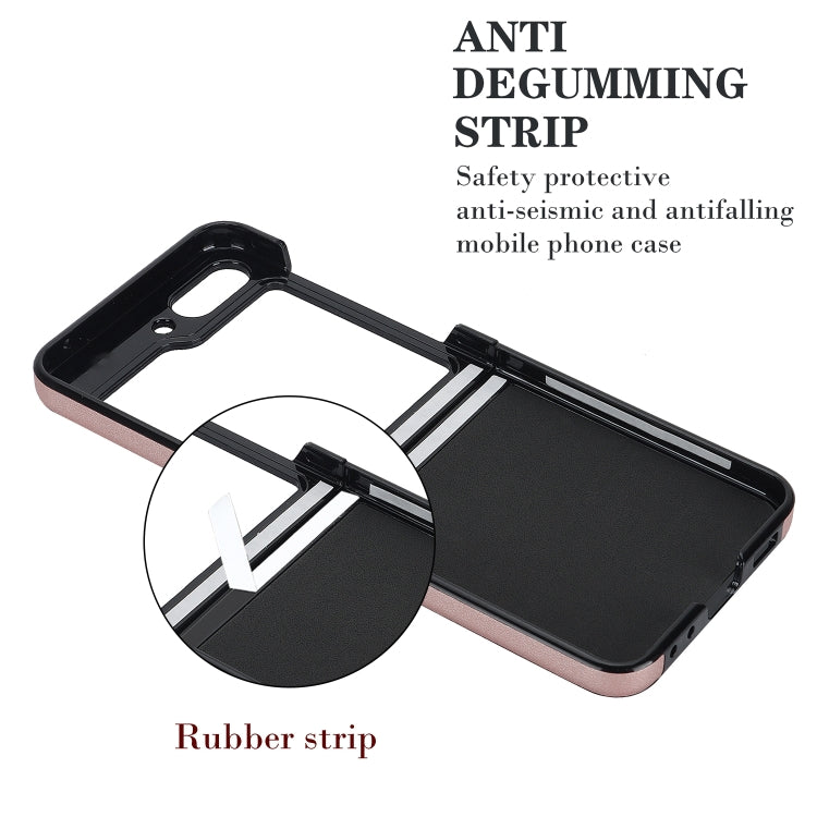 For Samsung Galaxy Z Flip5 Rhombic Microfiber Folding Phone Case