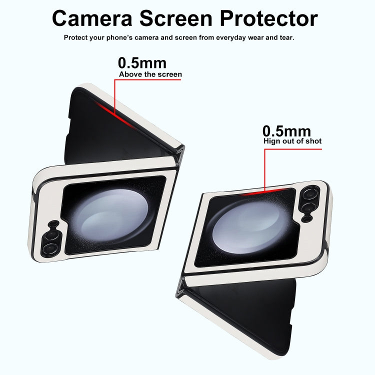 For Samsung Galaxy Z Flip5 Rhombic Microfiber Folding Phone Case