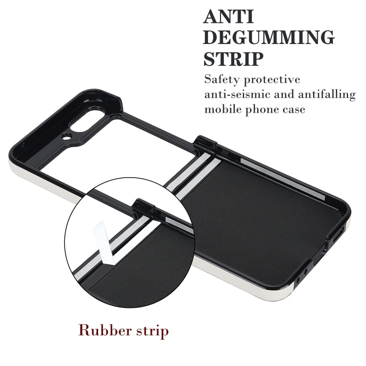 For Samsung Galaxy Z Flip5 Rhombic Microfiber Folding Phone Case