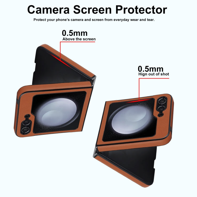 For Samsung Galaxy Z Flip5 Rhombic Microfiber Folding Phone Case