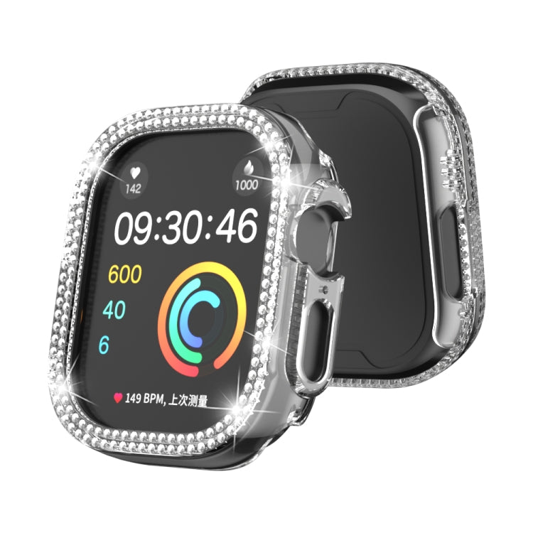 For Apple Watch Ultra 2 / Ultra 49mm Double Row Diamond Hollow PC Watch Case