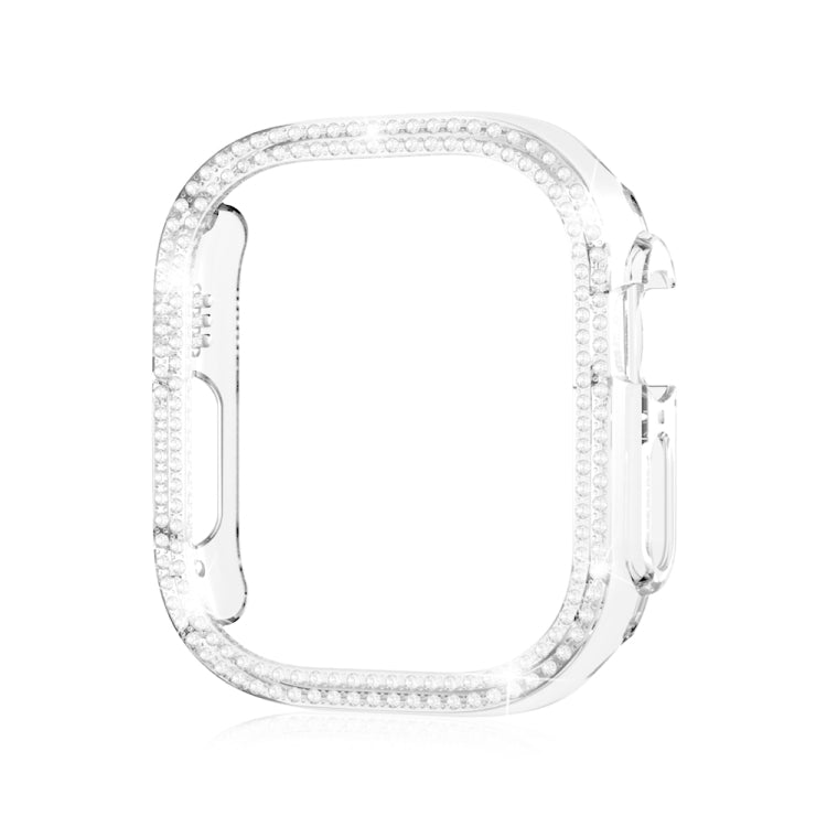 For Apple Watch Ultra 2 / Ultra 49mm Double Row Diamond Hollow PC Watch Case