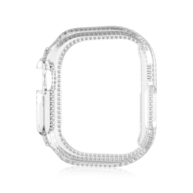 For Apple Watch Ultra 2 / Ultra 49mm Double Row Diamond Hollow PC Watch Case