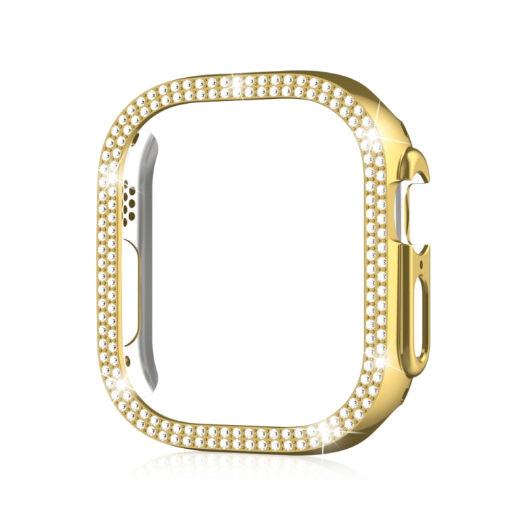 For Apple Watch Ultra 2 / Ultra 49mm Double Row Diamond Hollow PC Watch Case