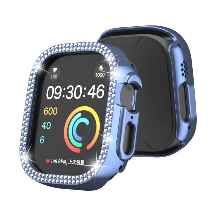 For Apple Watch Ultra 2 / Ultra 49mm Double Row Diamond Hollow PC Watch Case