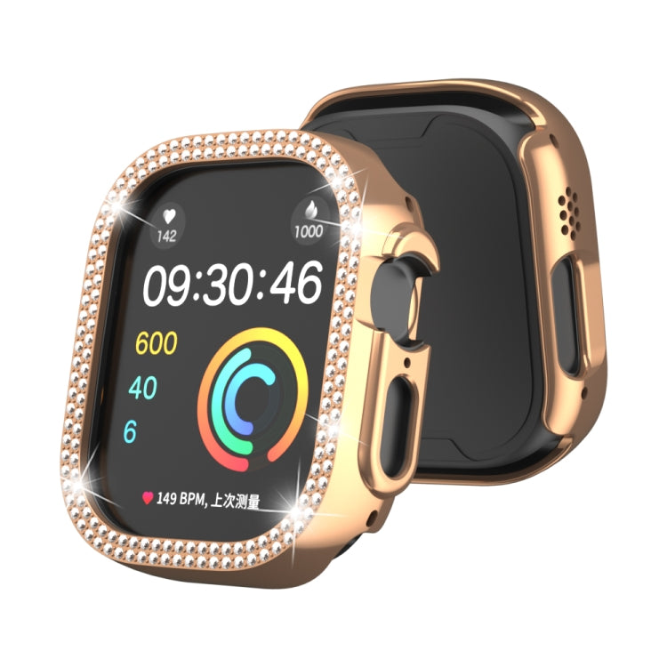 For Apple Watch Ultra 2 / Ultra 49mm Double Row Diamond Hollow PC Watch Case