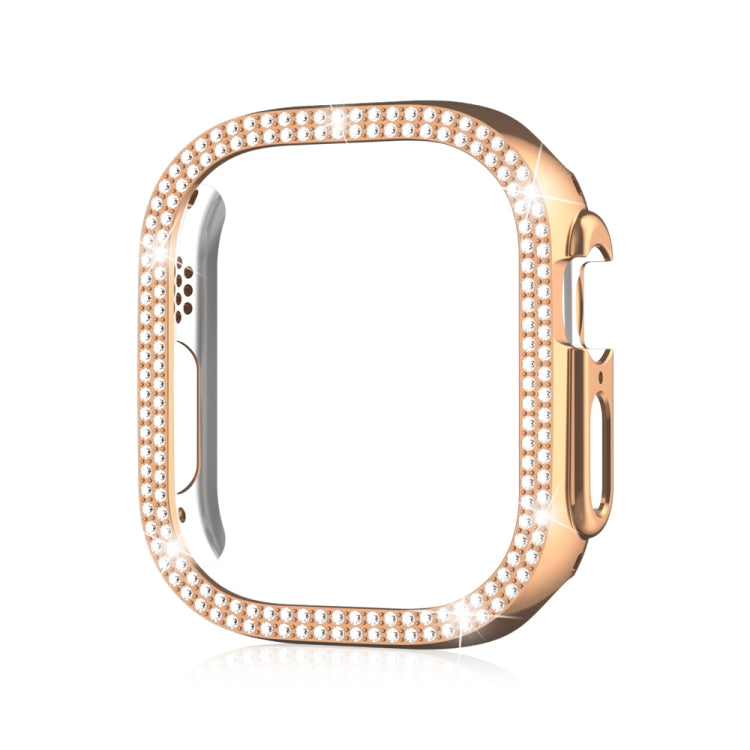 For Apple Watch Ultra 2 / Ultra 49mm Double Row Diamond Hollow PC Watch Case