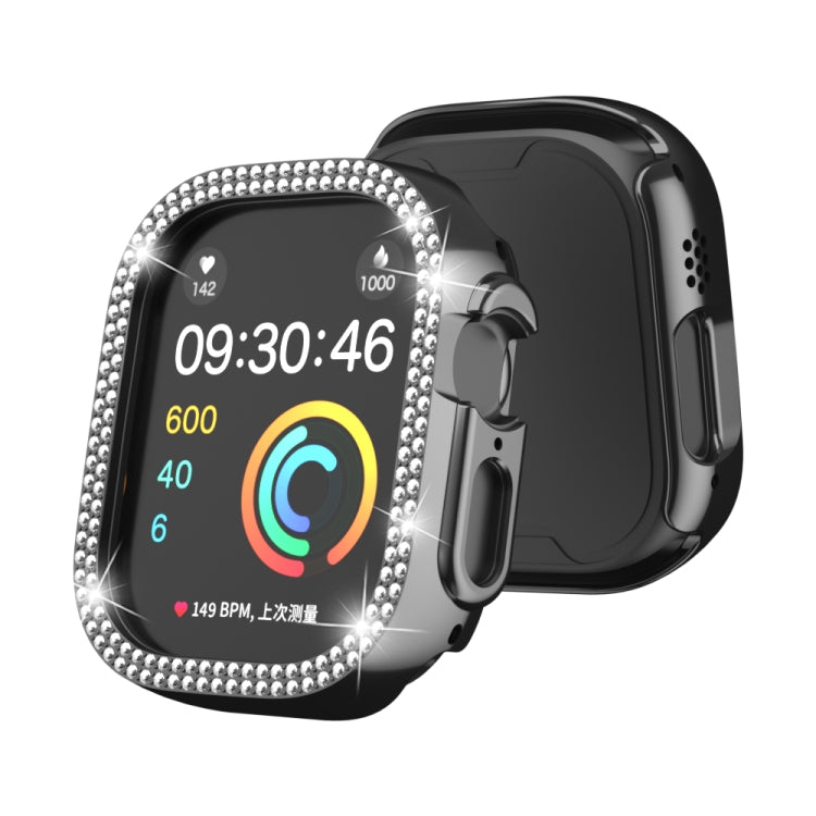 For Apple Watch Ultra 2 / Ultra 49mm Double Row Diamond Hollow PC Watch Case