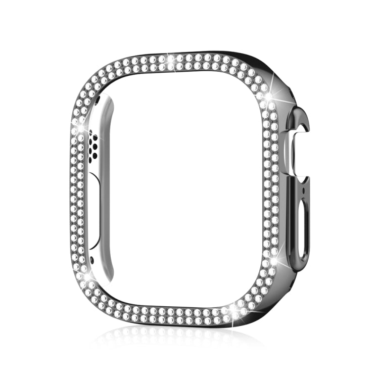 For Apple Watch Ultra 2 / Ultra 49mm Double Row Diamond Hollow PC Watch Case