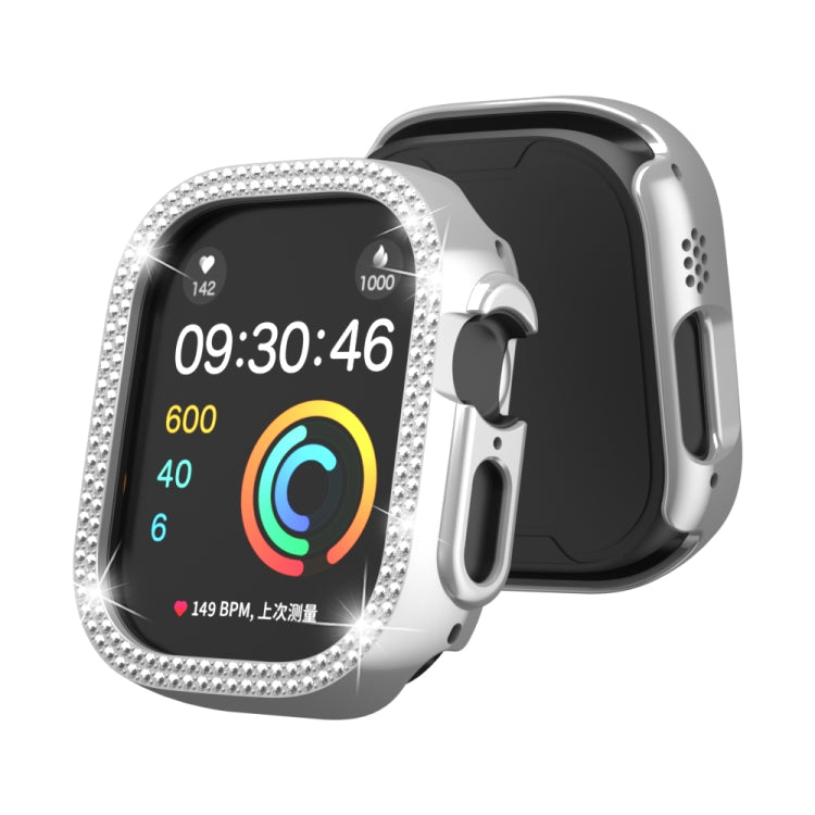 For Apple Watch Ultra 2 / Ultra 49mm Double Row Diamond Hollow PC Watch Case