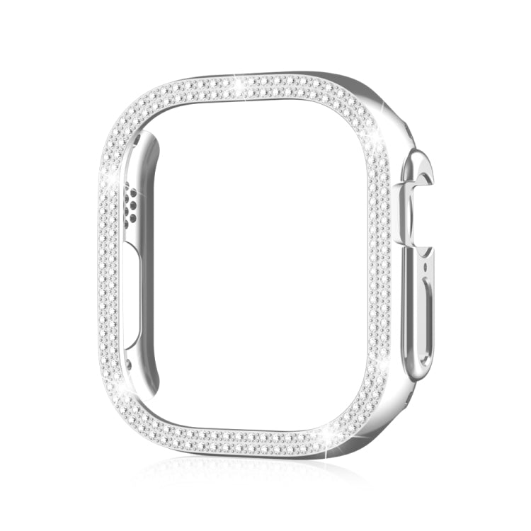 For Apple Watch Ultra 2 / Ultra 49mm Double Row Diamond Hollow PC Watch Case