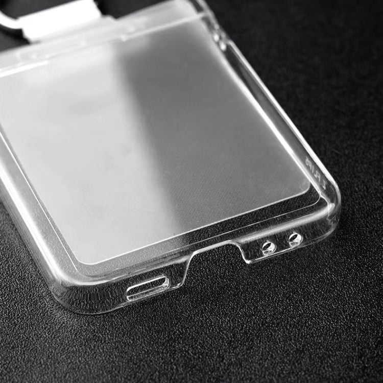For Samsung Galaxy Z Flip5 PC Transparent Phone Case with Ring