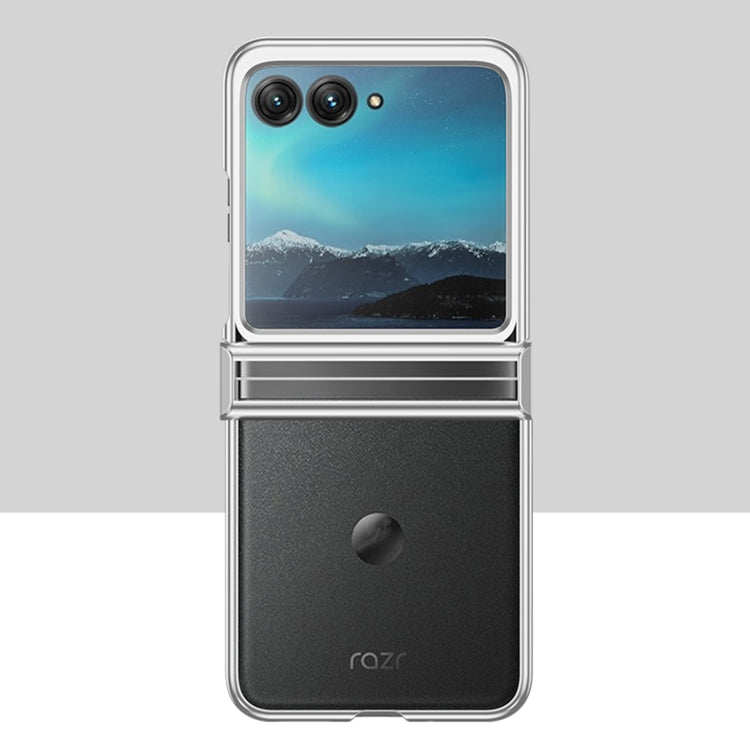 For Motorola Razr 50 Electroplated Three-piece Set Phone Case