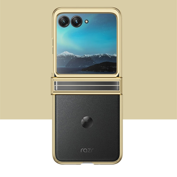For Motorola Razr 50 Electroplated Three-piece Set Phone Case