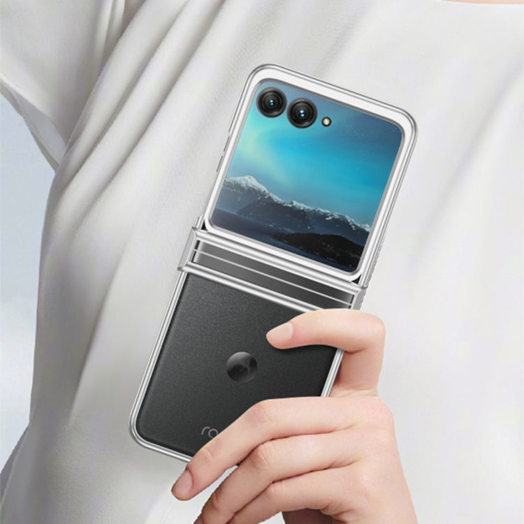 For Motorola Razr 50 Electroplated Three-piece Set Phone Case