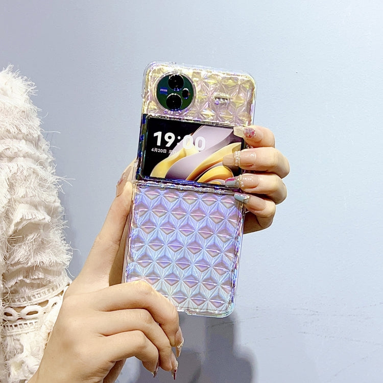 For vivo X Flip Colorful Diamond Texture PC Phone Case