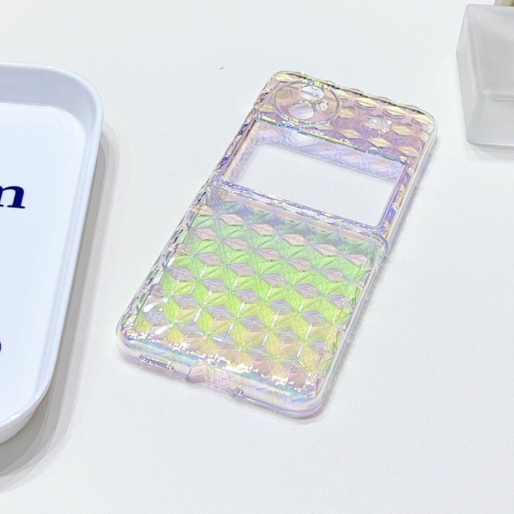 For vivo X Flip Colorful Diamond Texture PC Phone Case