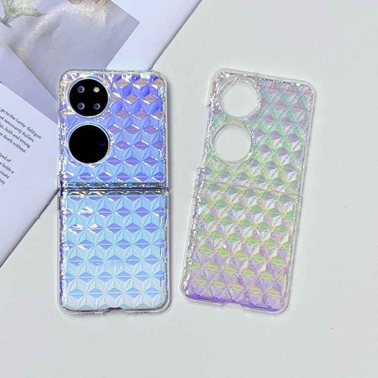 For Huawei P50 Colorful Diamond Texture PC Phone Case