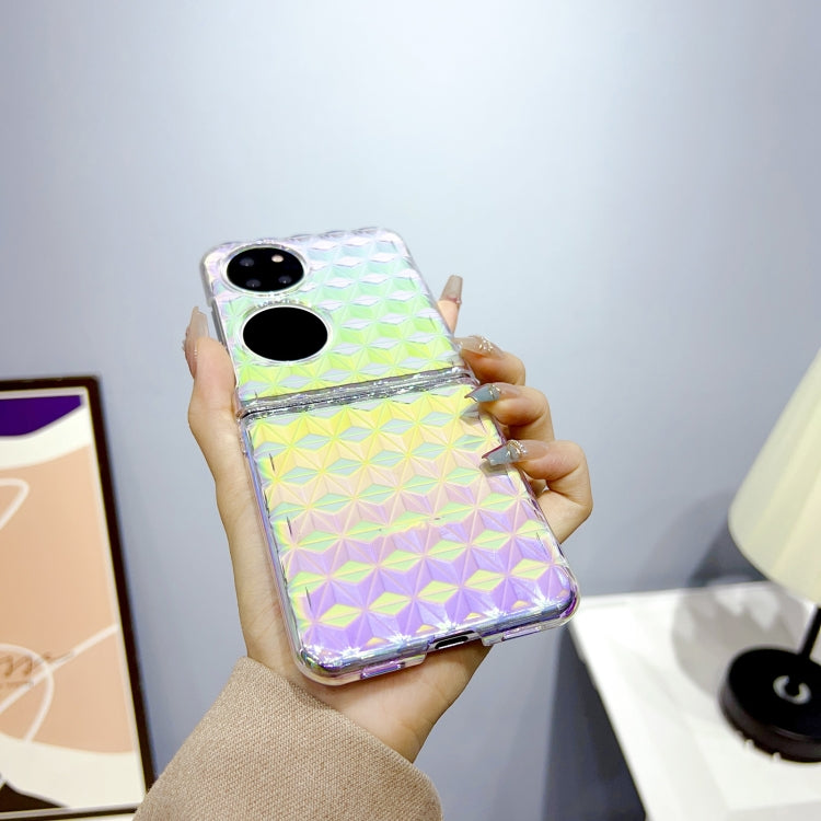 For Huawei P50 Colorful Diamond Texture PC Phone Case