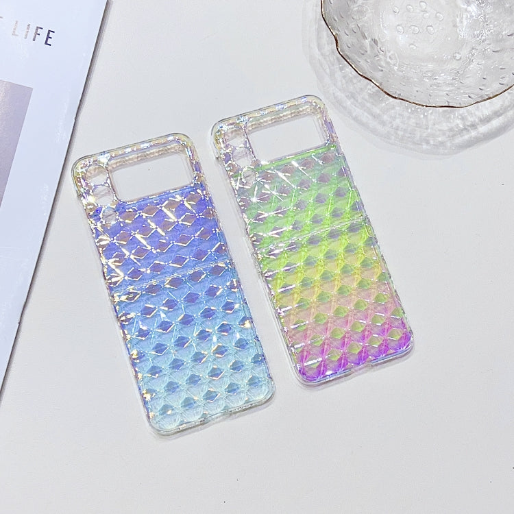 For Samsung Galaxy Z Flip4 Colorful Diamond Texture PC Phone Case