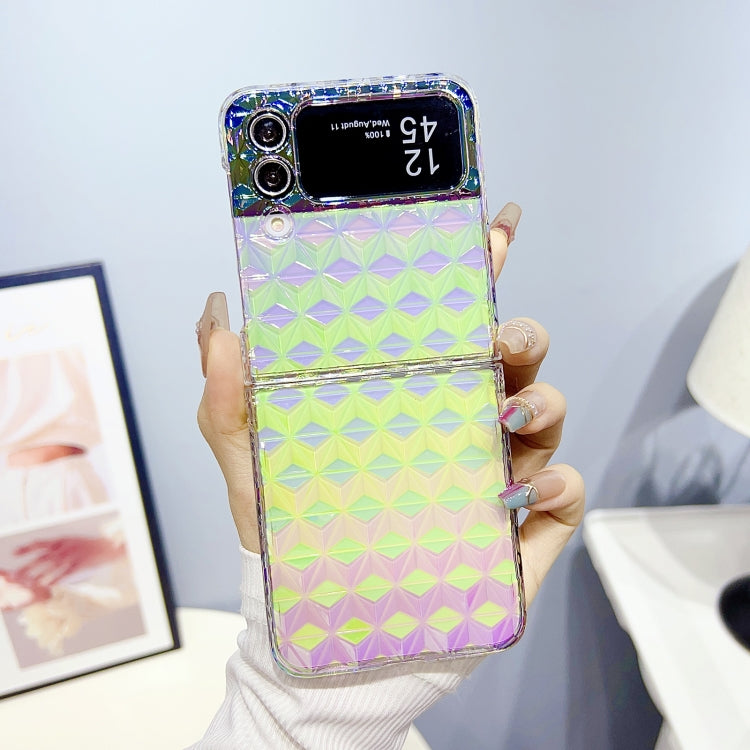 For Samsung Galaxy Z Flip4 Colorful Diamond Texture PC Phone Case