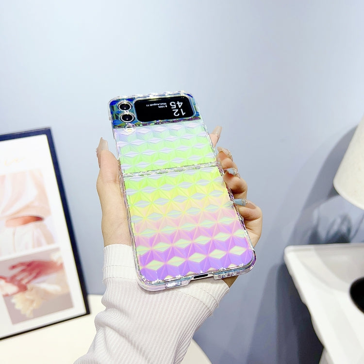 For Samsung Galaxy Z Flip4 Colorful Diamond Texture PC Phone Case