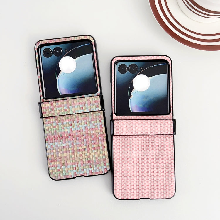 For Motorola Razr 50 Fantasy Weave Pattern Three-piece Set Protective Phone Case