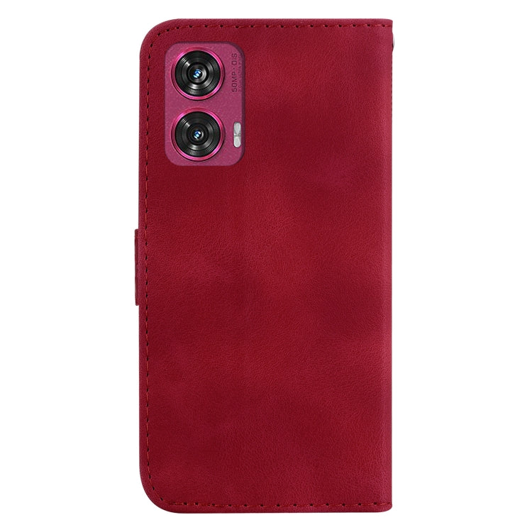 For Motorola Edge 50 Fusion Seven-shaped Embossed Leather Phone Case
