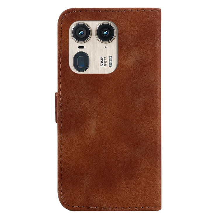 For Motorola Edge 50 Ultra Seven-shaped Embossed Leather Phone Case