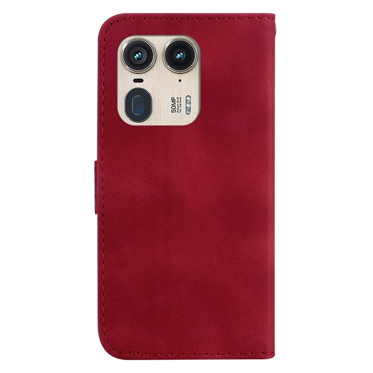 For Motorola Edge 50 Ultra Seven-shaped Embossed Leather Phone Case