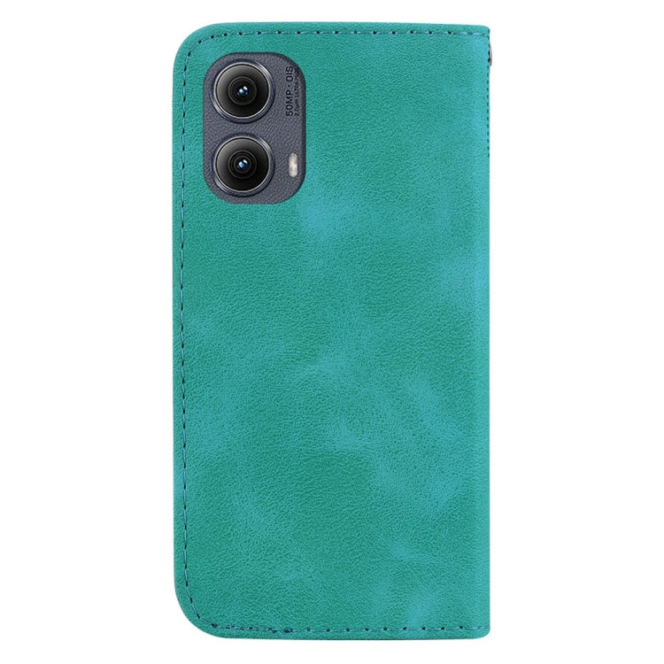 For Motorola Edge 2024 Seven-shaped Embossed Leather Phone Case