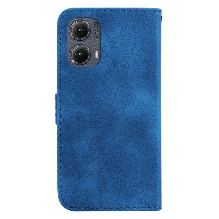 For Motorola Edge 2024 Seven-shaped Embossed Leather Phone Case