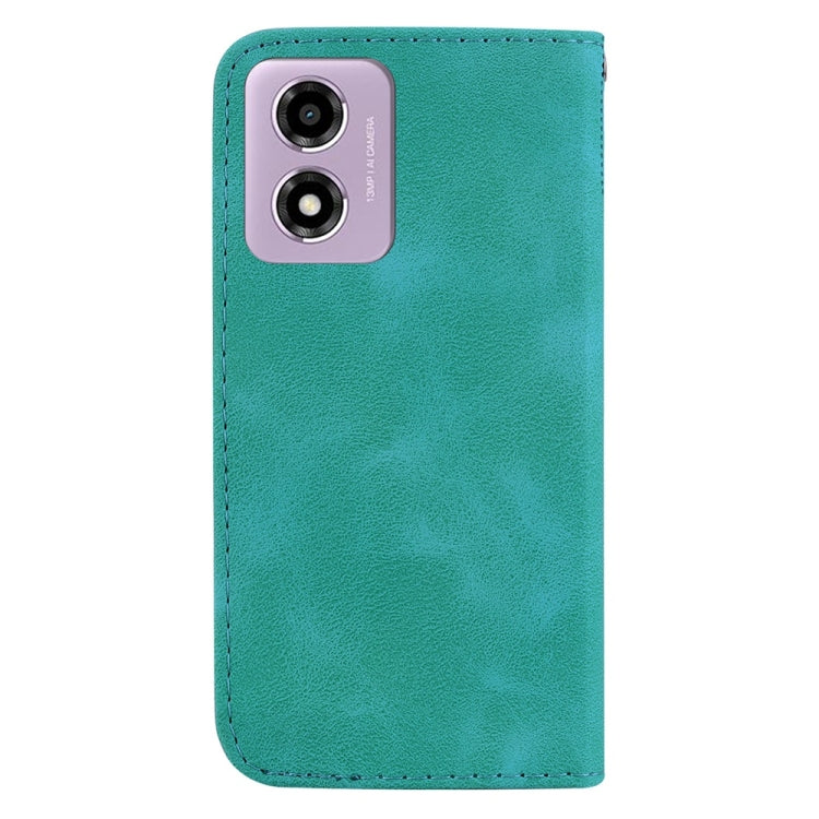 For Motorola Moto G04s / Moto E14 Seven-shaped Embossed Leather Phone Case
