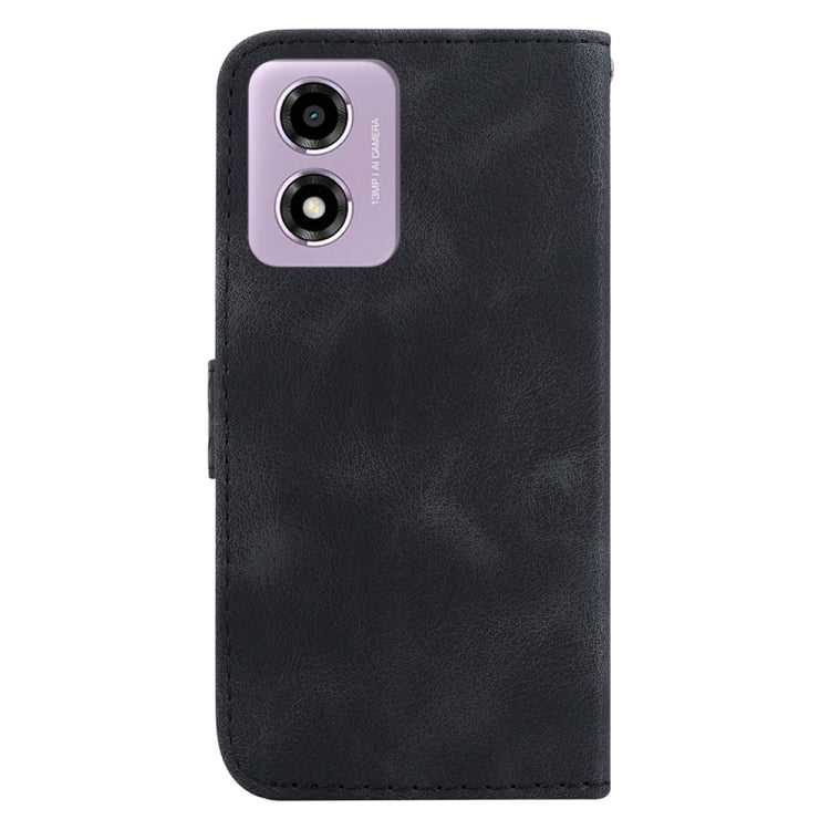 For Motorola Moto G04s / Moto E14 Seven-shaped Embossed Leather Phone Case