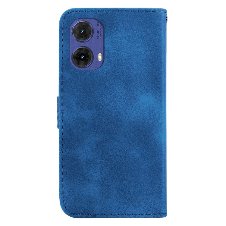 For Motorola Moto G85 Seven-shaped Embossed Leather Phone Case