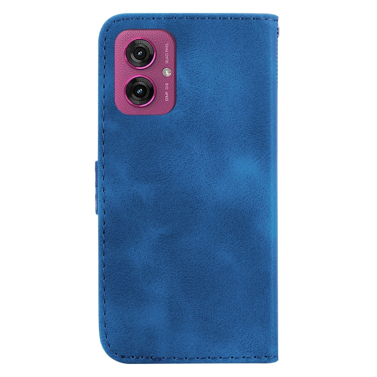 For Motorola Moto G55 Seven-shaped Embossed Leather Phone Case