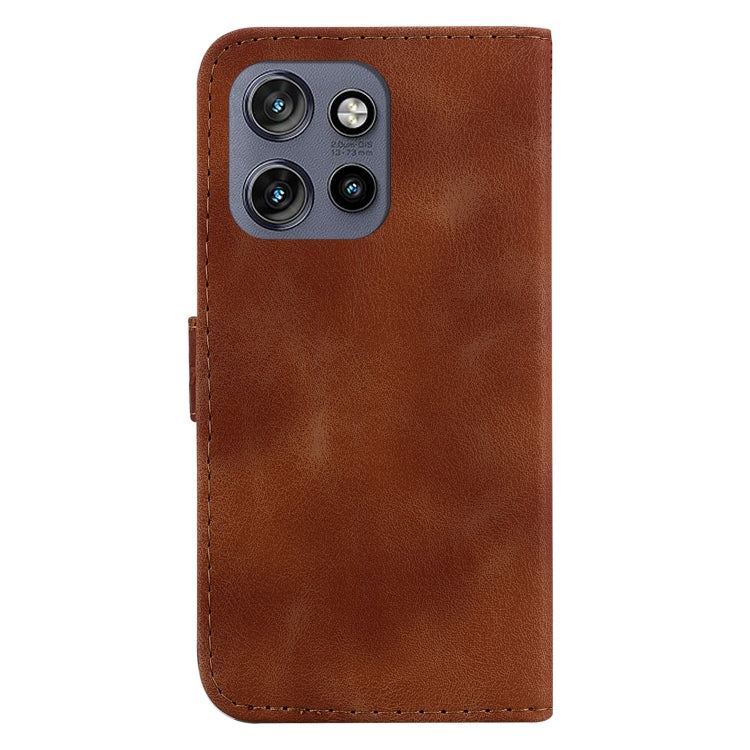For Motorola Edge 50 Neo 5G Global Seven-shaped Embossed Leather Phone Case