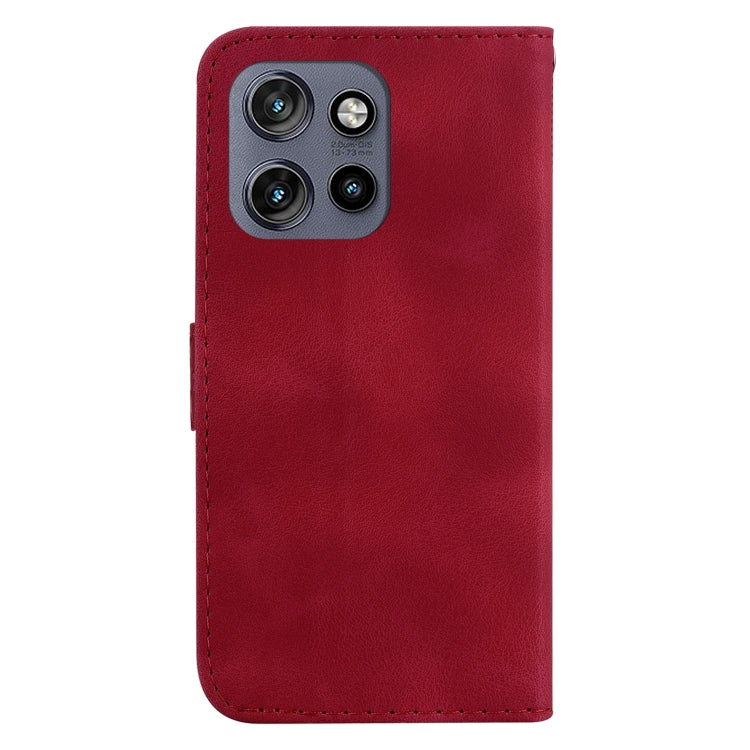 For Motorola Edge 50 Neo 5G Global Seven-shaped Embossed Leather Phone Case