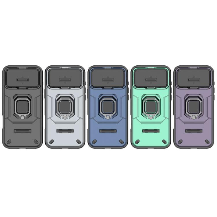 For iPhone 17 Pro Max Sliding Camshield TPU + PC Shockproof Phone Case with Holder