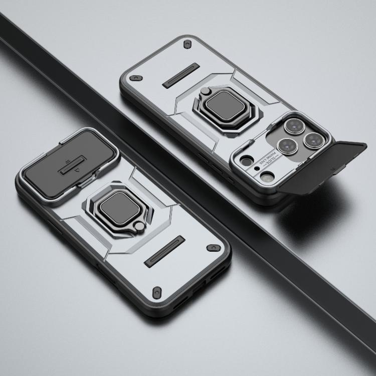 For iPhone 17 Pro Max Sliding Camshield TPU + PC Shockproof Phone Case with Holder