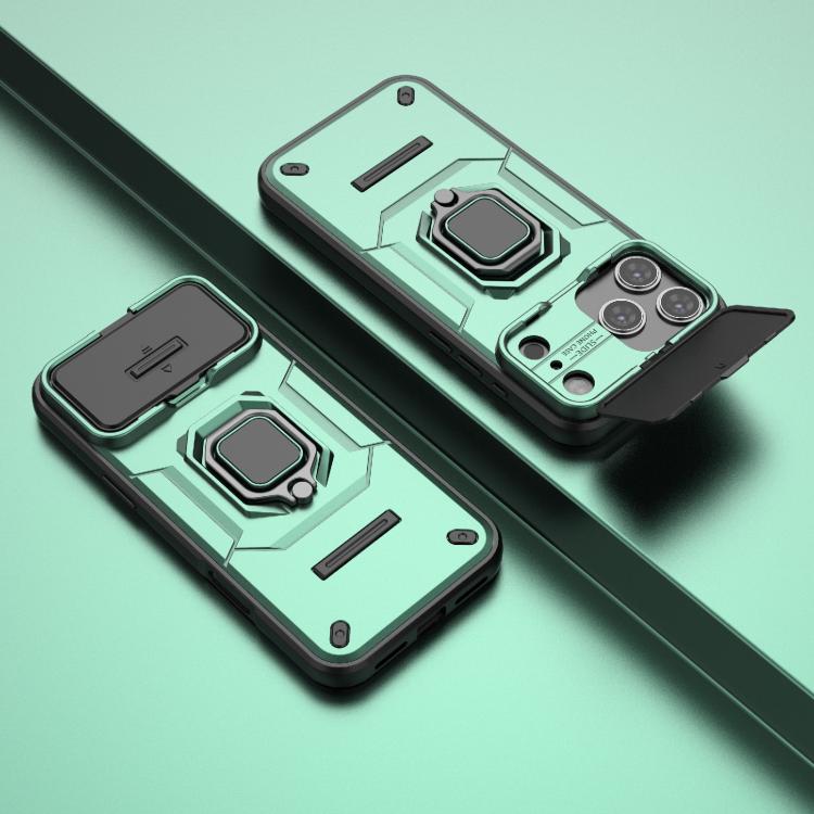For iPhone 17 Pro Max Sliding Camshield TPU + PC Shockproof Phone Case with Holder