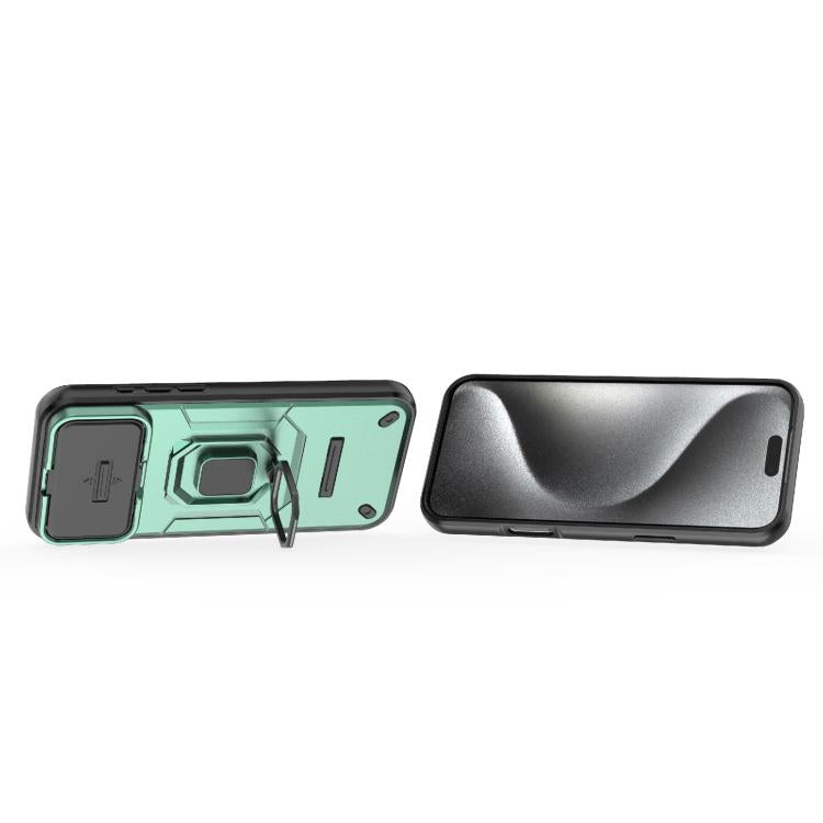 For iPhone 17 Pro Max Sliding Camshield TPU + PC Shockproof Phone Case with Holder