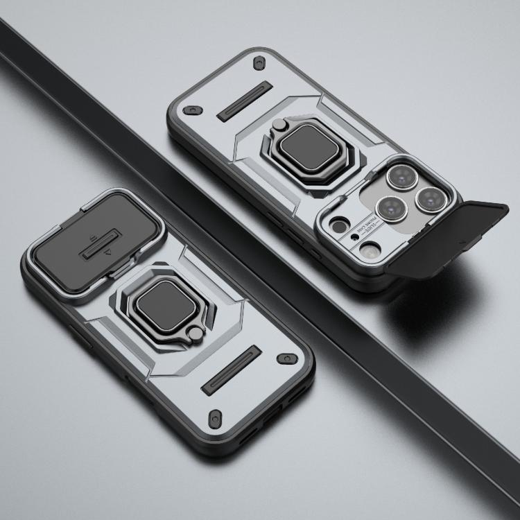 For iPhone 17 Pro Sliding Camshield TPU + PC Shockproof Phone Case with Holder