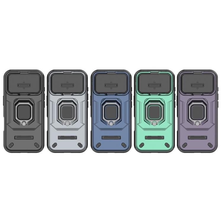 For iPhone 17 Pro Sliding Camshield TPU + PC Shockproof Phone Case with Holder