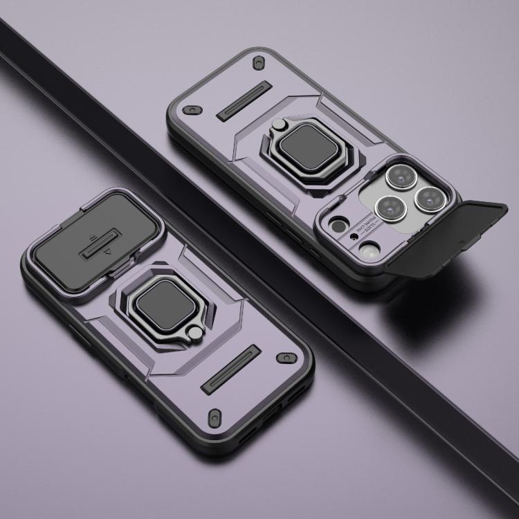 For iPhone 17 Pro Sliding Camshield TPU + PC Shockproof Phone Case with Holder