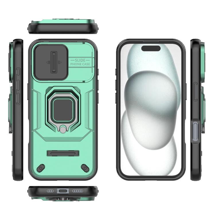 For iPhone 17 Sliding Camshield TPU + PC Shockproof Phone Case with Holder