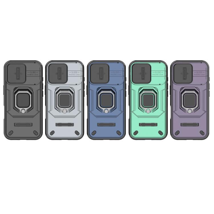 For iPhone 17 Sliding Camshield TPU + PC Shockproof Phone Case with Holder