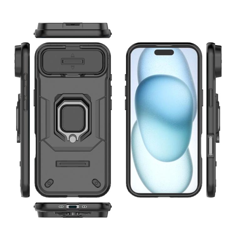 For iPhone Air Sliding Camshield TPU + PC Shockproof Phone Case with Holder